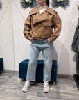 GIUBBOTTINO IN PELLE - CARAMEL