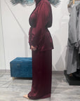 TAILLEUR CURVY RASO- Bordeaux