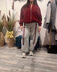 PANTALONE TUTA - Grigio e Rosso